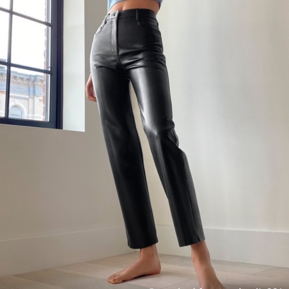 Aritzia Melina Cropped leather pants